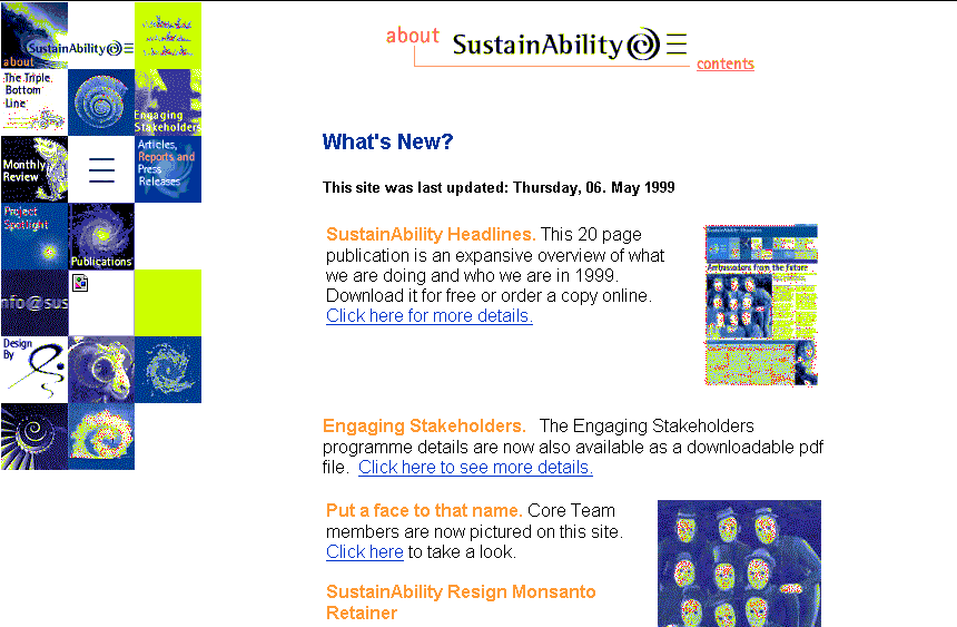 Figure 3: SustainAbility Homepage