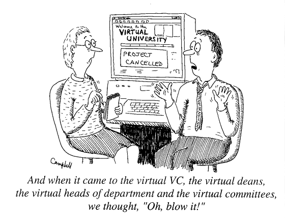 cartoon on virtual university projects