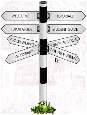 Figure 2: Digging for GOLD signpost to online forums and other facilities