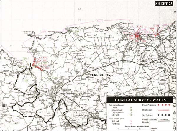 map (88KB): Figure 2: Map of Welsh Coastal Survey
