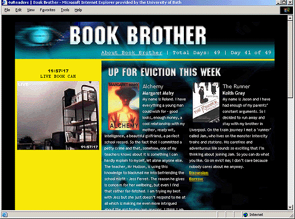 screenshot (100KB) : Figure 2: Book Brother on the 4ureaders.net Web site