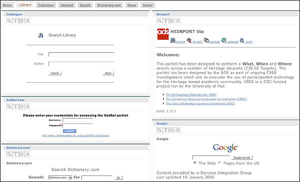 screenshot (71KB) : Portal demonstrator screenshot
