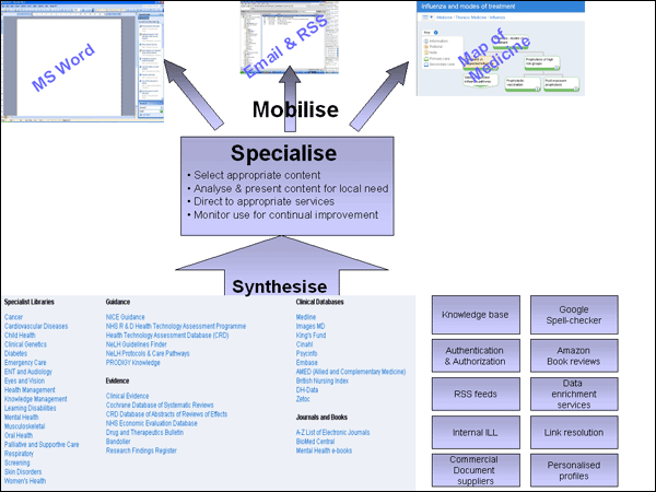 screenshot (48KB) : Figure 5: The National Library for Health - Synthesising, Specialising and Mobilising
