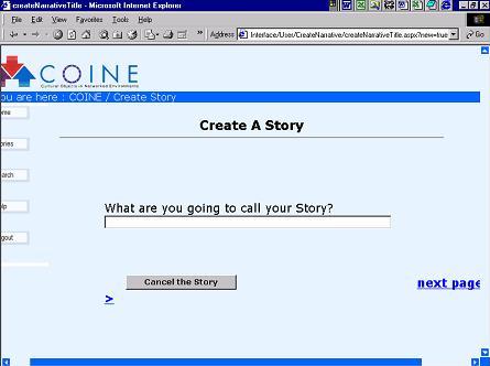 screenshot 22(KB) : Figure 1: Create a story