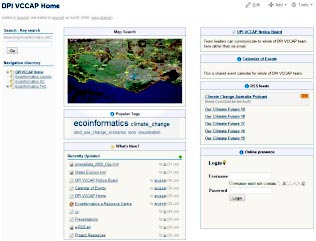 screenshot (16KB) : Figure 2 : Screenshots from the Futurescapes Climate Change Demonstrator
