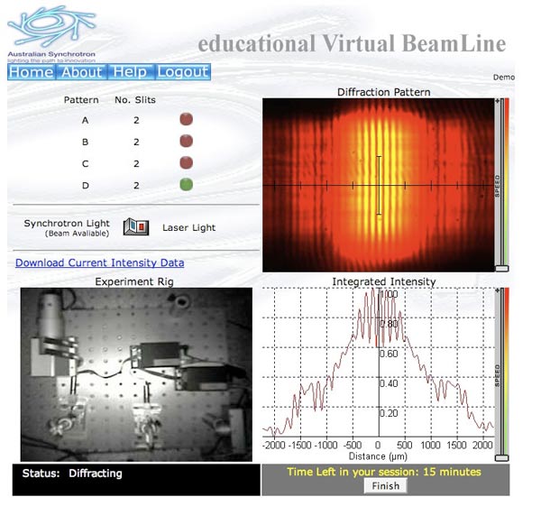 screenshot (59) : Figure 3 : Images from the VeRSI Educational Virtual BeamLine (eVBL)