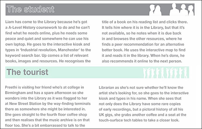 screenshot (75KB) : Figure 4 : Library Visitor Journeys