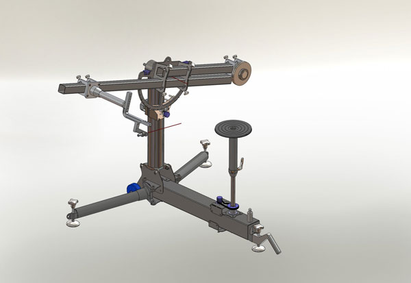 schematic (24KB): Figure 4: Schematic: Virtual 3D Object Rig model 2 (ORm2). Virtual image created using SolidWorks CAD software