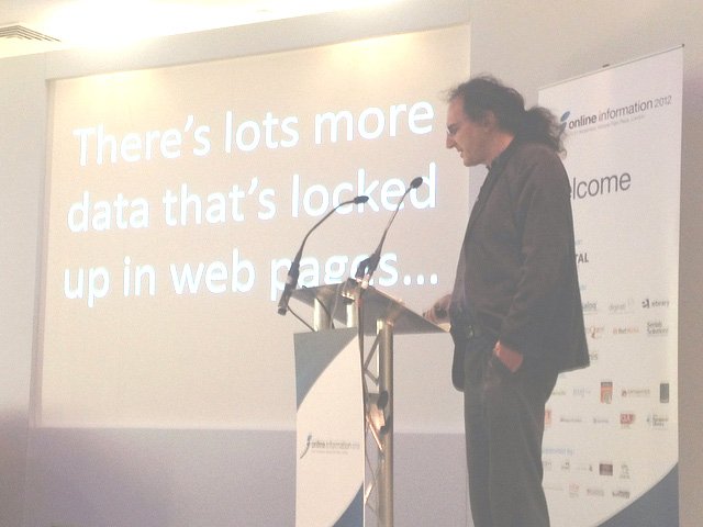 Tony Hirst of the OU speaking on Data Liberation: Opening up Data by Hook or by Crook