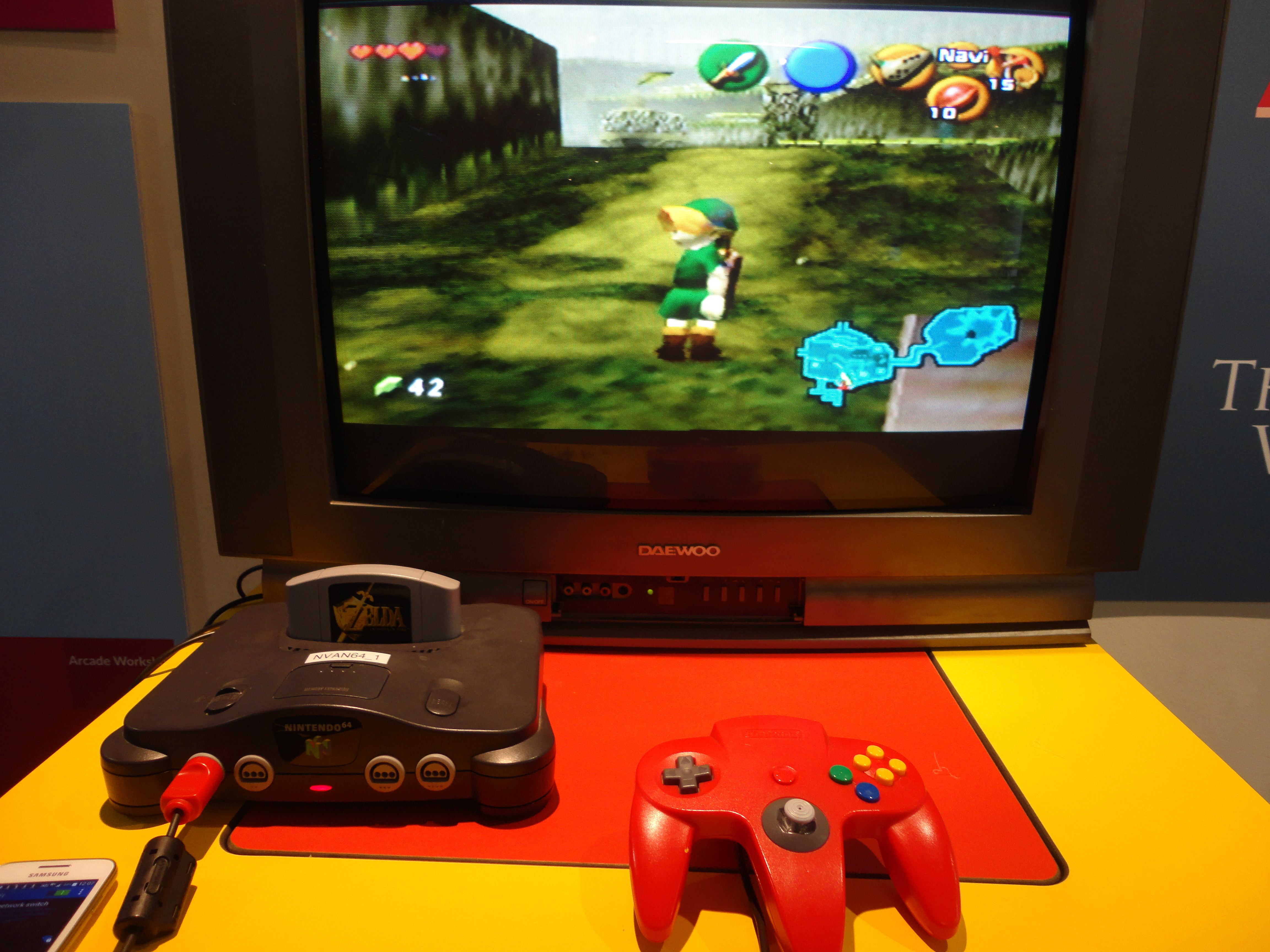 A screen shot of Zelda being played at the National Video Games Archive