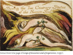 photo detail from title page (28KB): Songs of Innocence and of Experience)