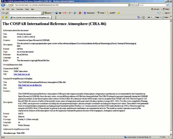 screenshot (44KB) : Figure 10 : The link to the item allows the Web browser to render the document using an XSLT style sheet