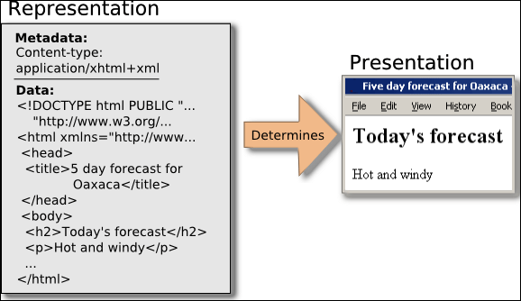 diagram (30KB) : Figure 2 : The representation-presentation story