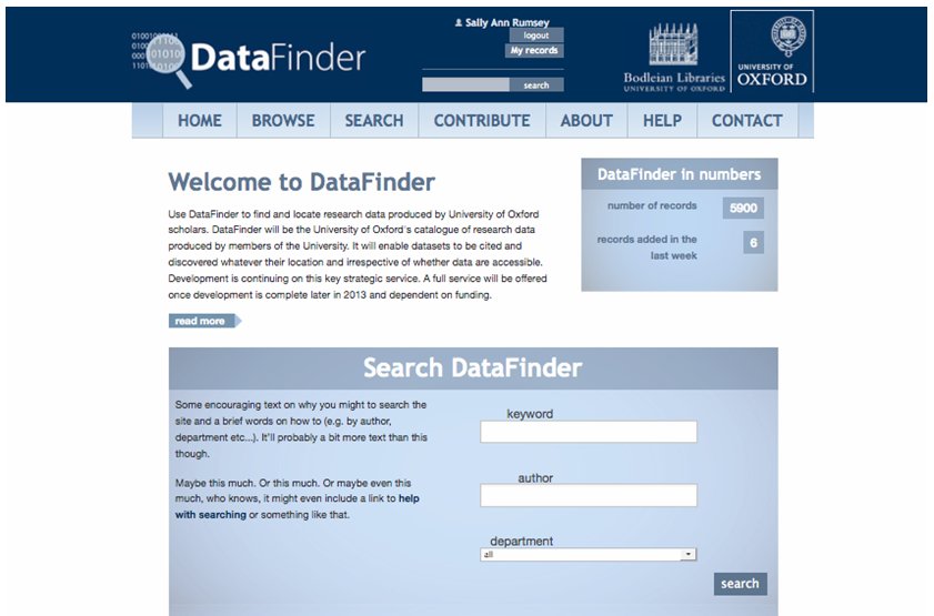 Figure 4: DataFinder demonstrator interface